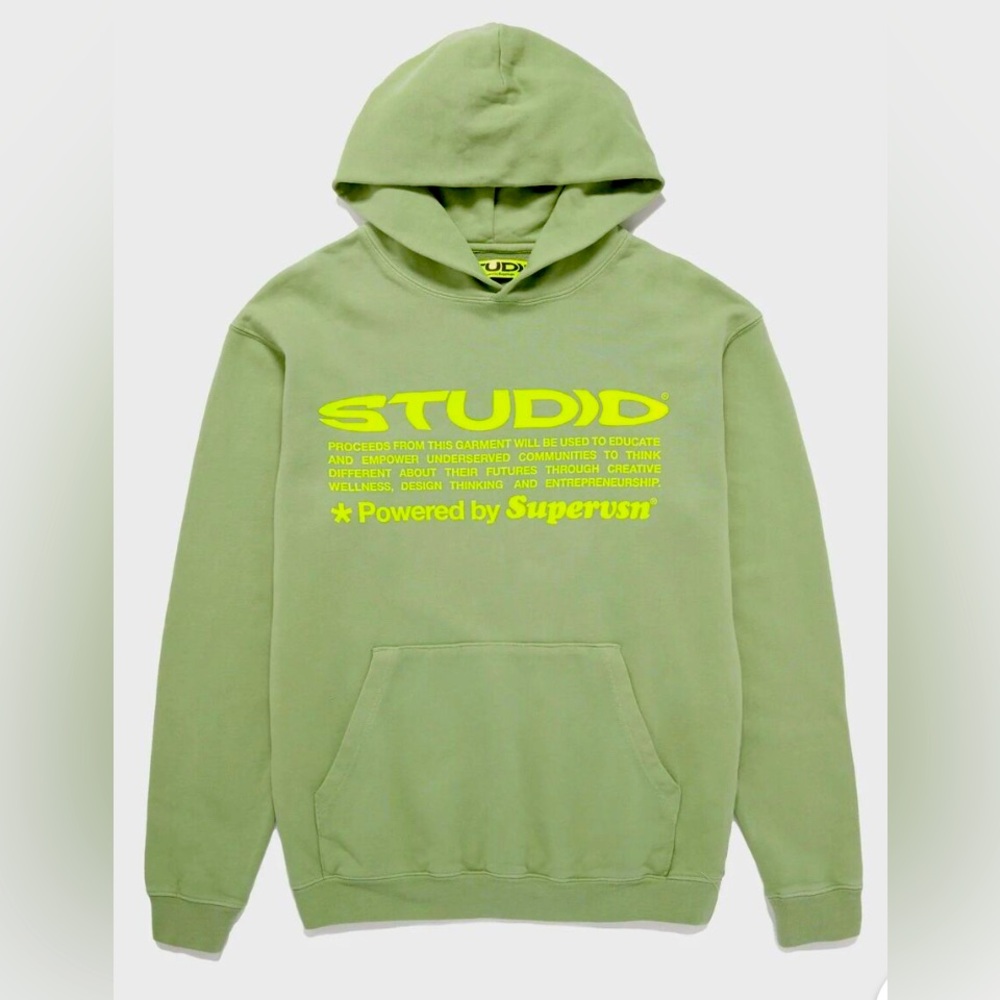 Supervsn Studios STUDIO HOODIE Pullover Oversize Algae/Green/Neon - Barely Used